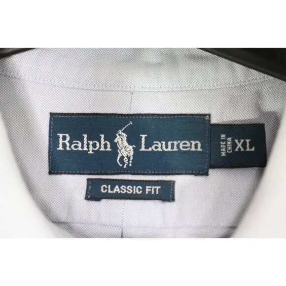 Ralph Lauren Mens XL Embroidered Colored Big Pony Button Up Oxford Shirt H897 - Picture 4 of 5